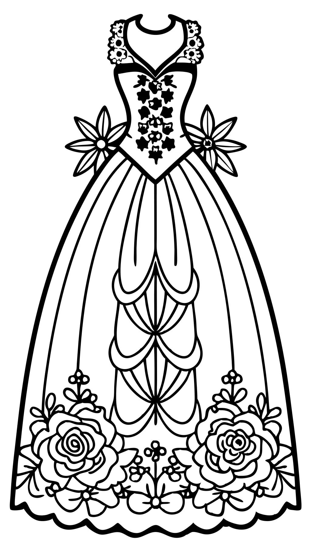 wedding gown coloring pages